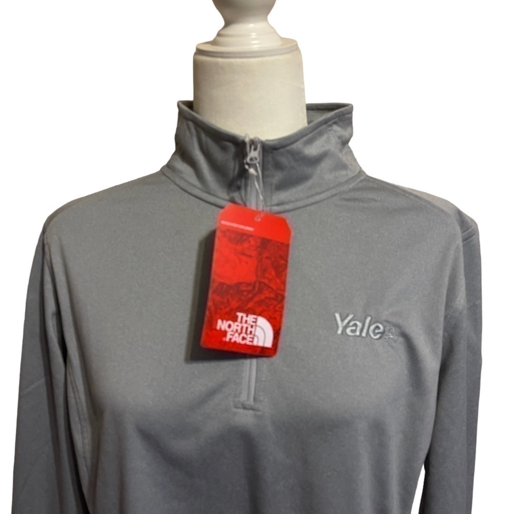 NWT Women’s THE NORTH FACE L Tech 1/4 Zip Fleece Jacket Yale Logo - Picture 2 of 6